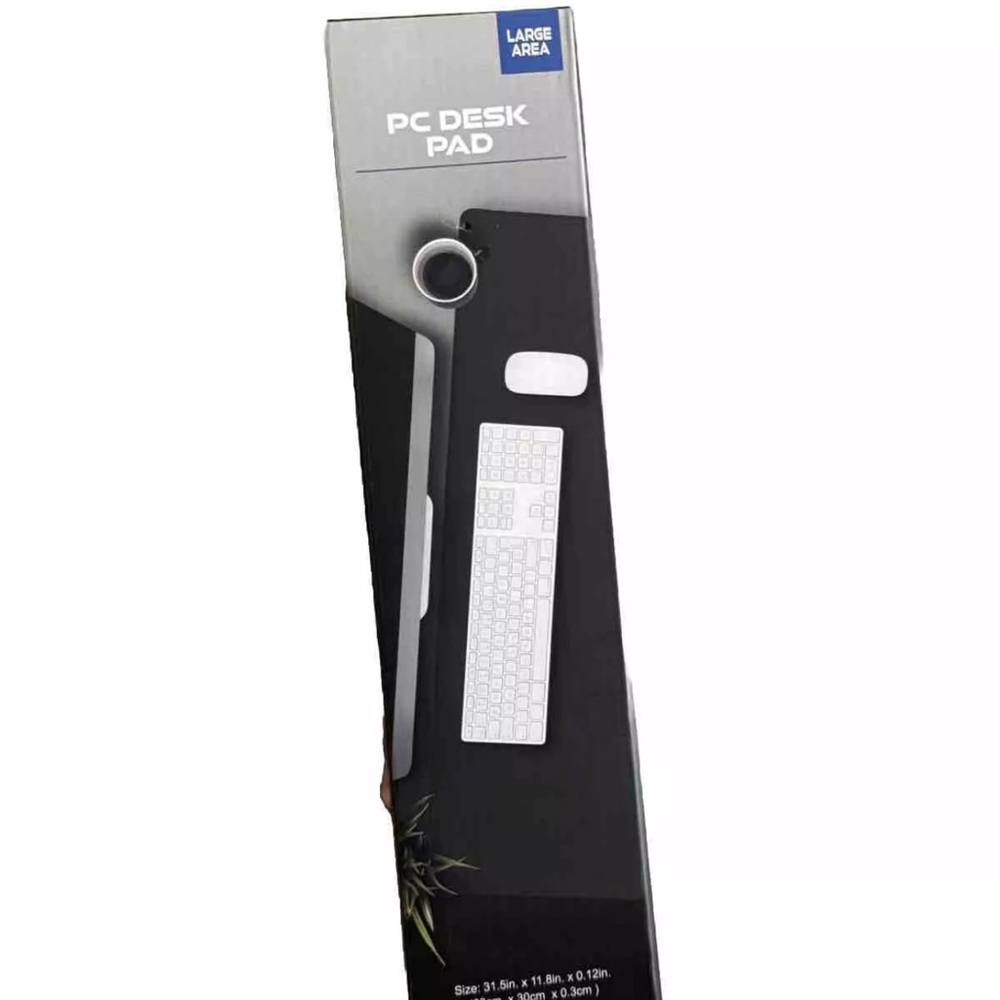 NIB New PC Black Desk Pad Large Area Anti-Slip Rubber
